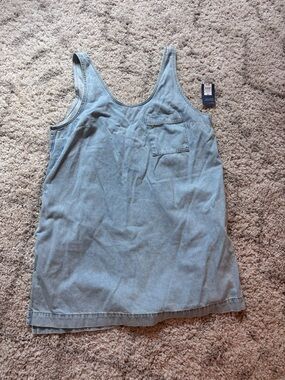 Light Blue Denim Dress with Pocket - Women
